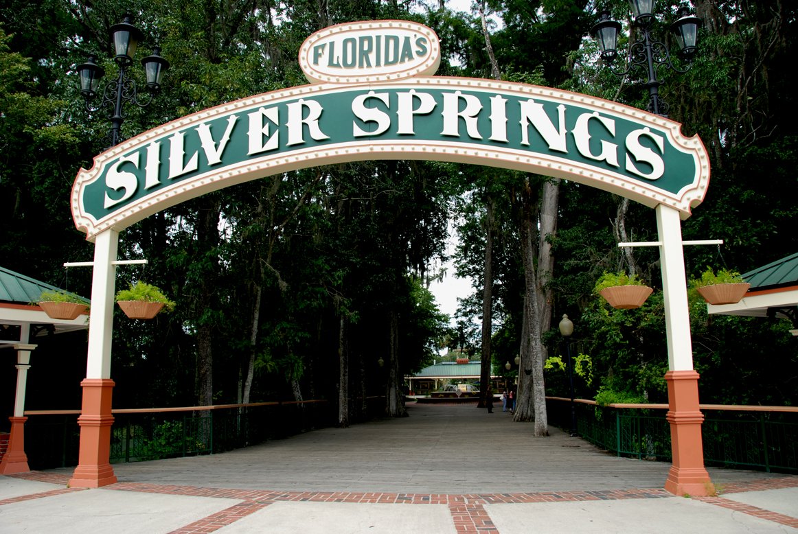 Silver Springs entrance sign in Ocala, Florida